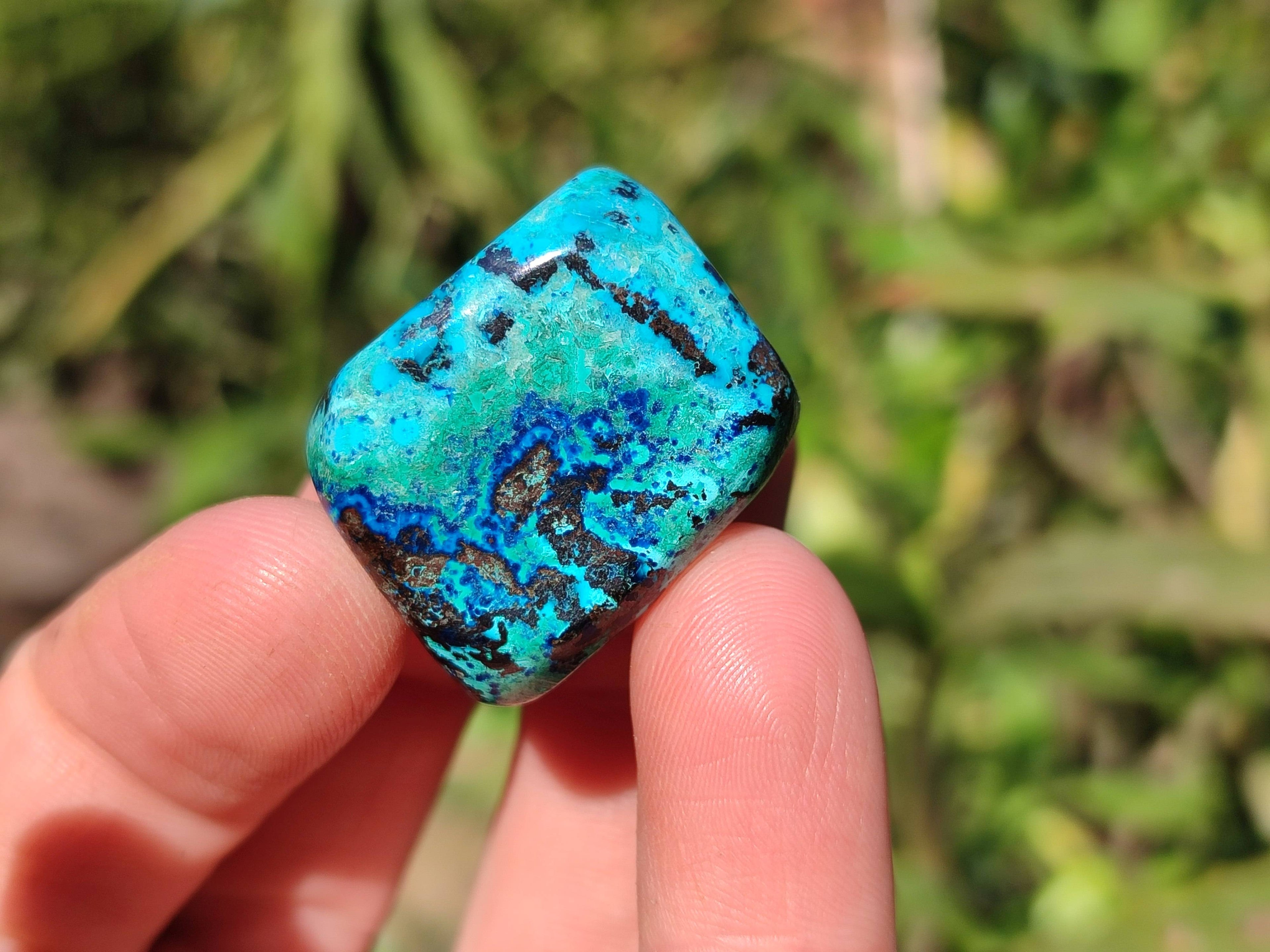 Polished Shattuckite Free Forms x 35 From Congo - Toprock Gemstones and Minerals 