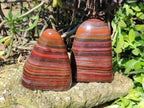 Polished Banded Tiger Iron Standing Free Forms x 2 From South Africa - Toprock Gemstones and Minerals 