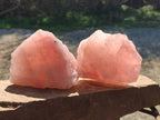 Natural Pink Rose Quartz Cobbed Specimens x 7 From North Cape, South Africa - Toprock Gemstones and Minerals 