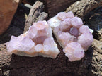 Natural Amethyst Spirit Quartz Clusters x 3 From South Africa - Toprock Gemstones and Minerals 
