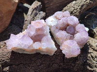 Natural Amethyst Spirit Quartz Clusters x 3 From South Africa