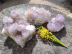 Natural Amethyst Spirit Quartz Clusters x 3 From South Africa - Toprock Gemstones and Minerals 