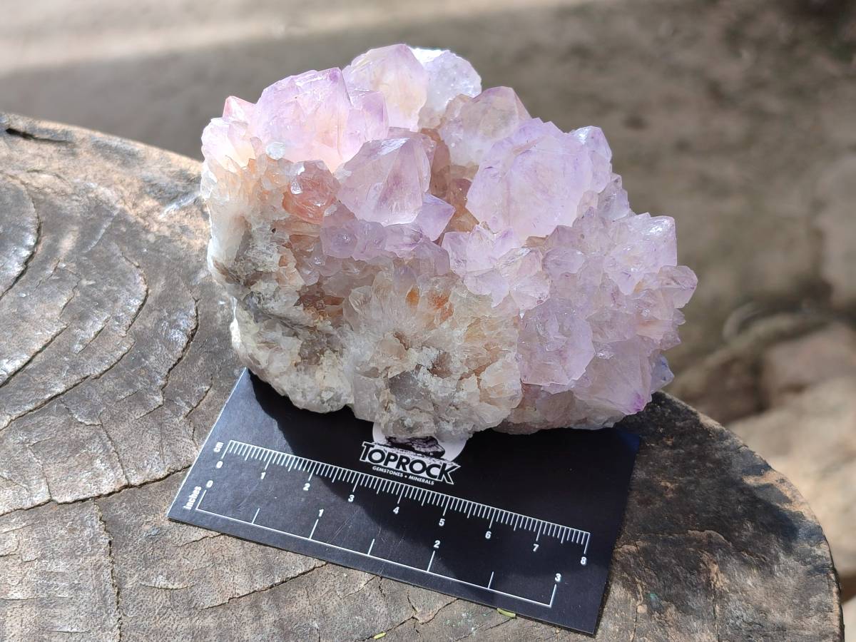 Natural Amethyst Spirit Quartz Clusters x 3 From South Africa - Toprock Gemstones and Minerals 