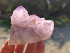 Natural Amethyst Spirit Quartz Clusters x 3 From South Africa - Toprock Gemstones and Minerals 