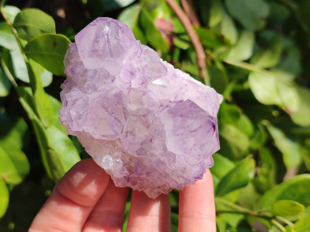 Natural Amethyst Spirit Quartz Clusters x 3 From South Africa - Toprock Gemstones and Minerals 