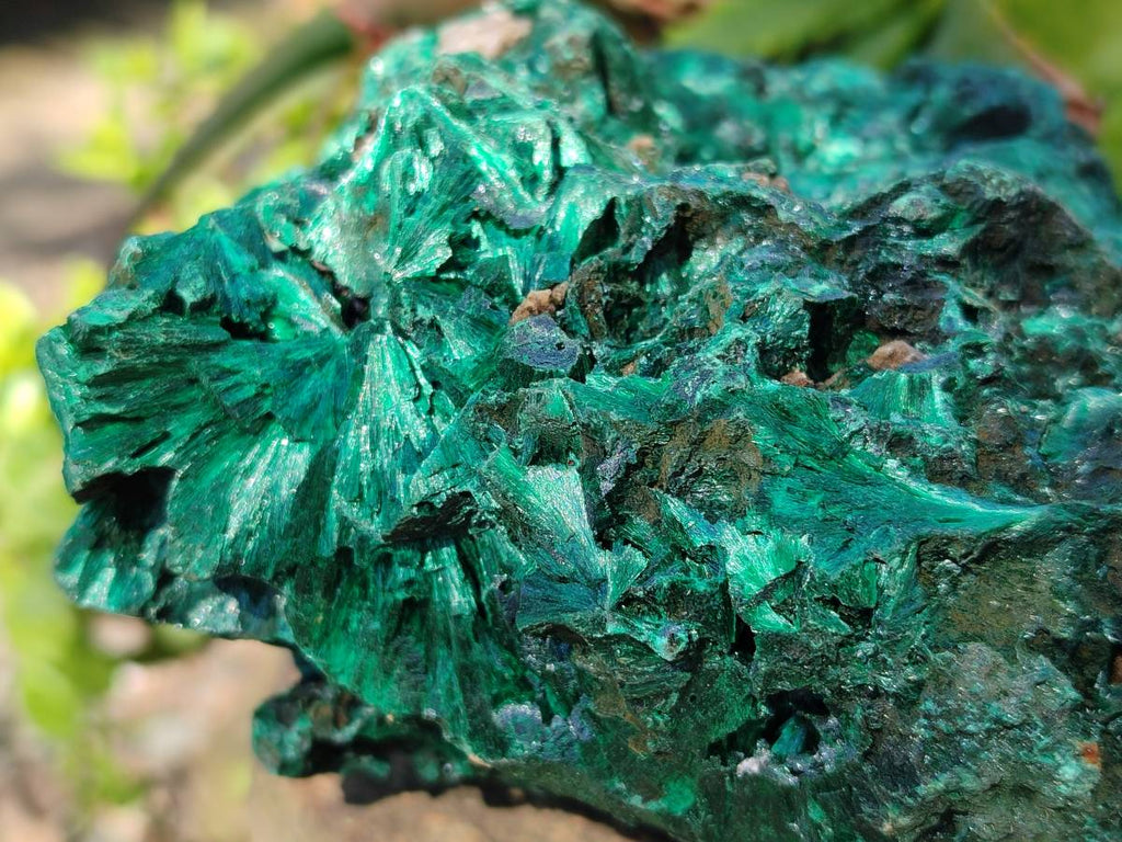 Natural Silky Malachite Specimen x 1 From Kasompe, Congo - Toprock Gemstones and Minerals 