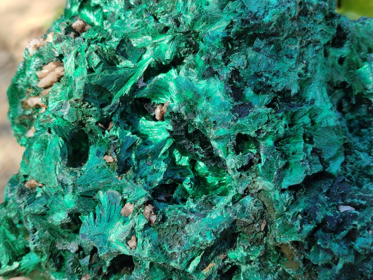 Natural Silky Malachite Specimen x 1 From Kasompe, Congo - Toprock Gemstones and Minerals 