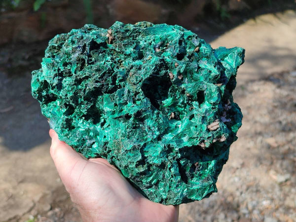 Natural Silky Malachite Specimen x 1 From Kasompe, Congo
