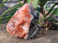 Natural Sunset Orange Calcite Specimens x 4 From Spitzkop, Namibia
