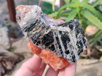 Natural Sunset Orange Calcite Specimens x 4 From Spitzkop, Namibia