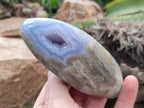 Polished Blue Lace Agate Geodes x 7 From Malawi - Toprock Gemstones and Minerals 