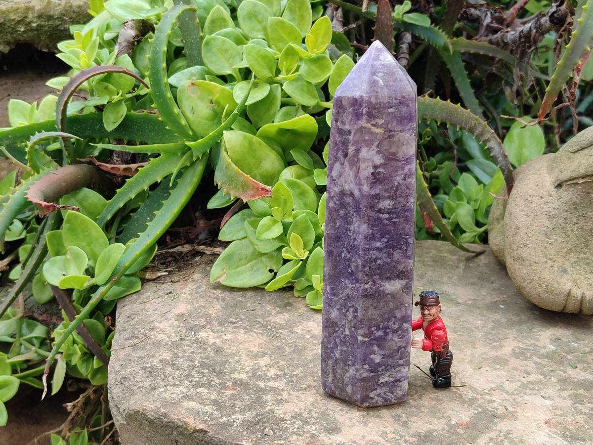 Polished Lepidolite with Pink Rubellite Points x 2 From Ambatondrazaka, Madagascar - Toprock Gemstones and Minerals 