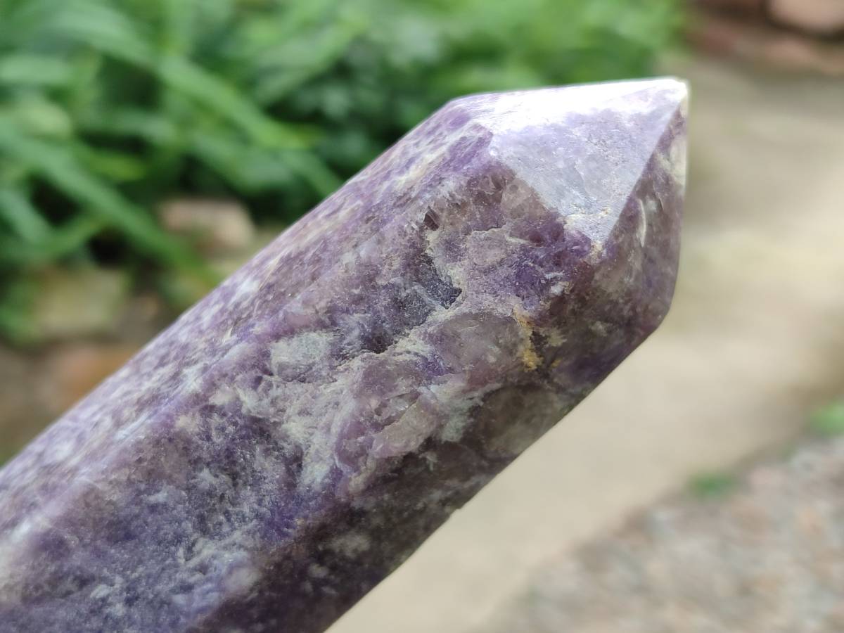 Polished Lepidolite with Pink Rubellite Points x 2 From Ambatondrazaka, Madagascar - Toprock Gemstones and Minerals 
