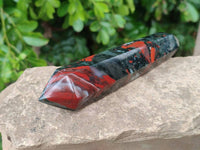 Polished Double Terminated Bloodstone Points x 6 From Swaziland - Toprock Gemstones and Minerals 