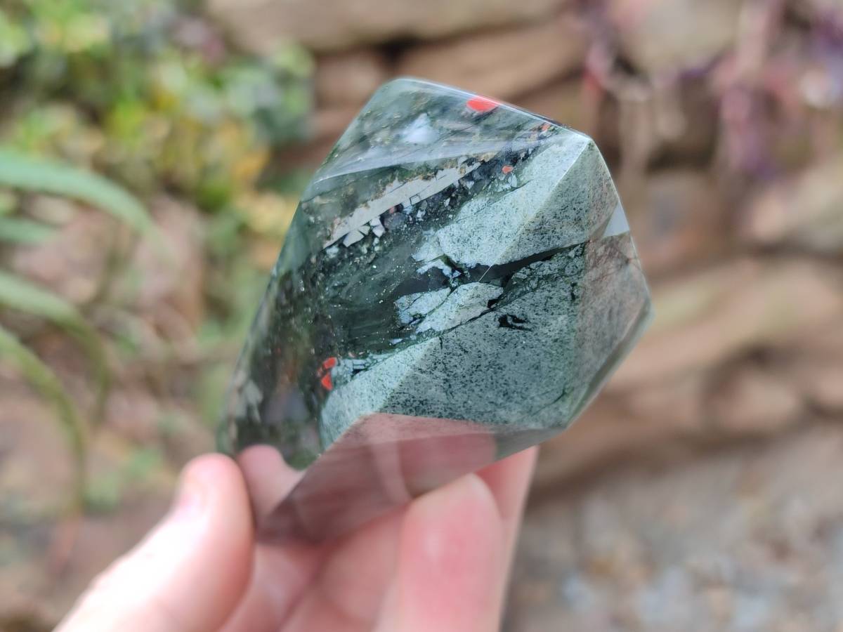 Polished Double Terminated Bloodstone Points x 6 From Swaziland - Toprock Gemstones and Minerals 