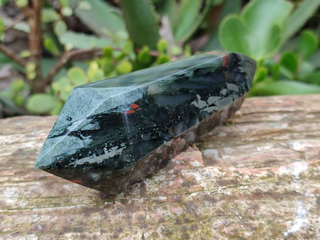Polished Double Terminated Bloodstone Points x 6 From Swaziland - Toprock Gemstones and Minerals 