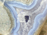 Polished Blue Lace Agate Standing Free Form x 1 From Malawi - Toprock Gemstones and Minerals 