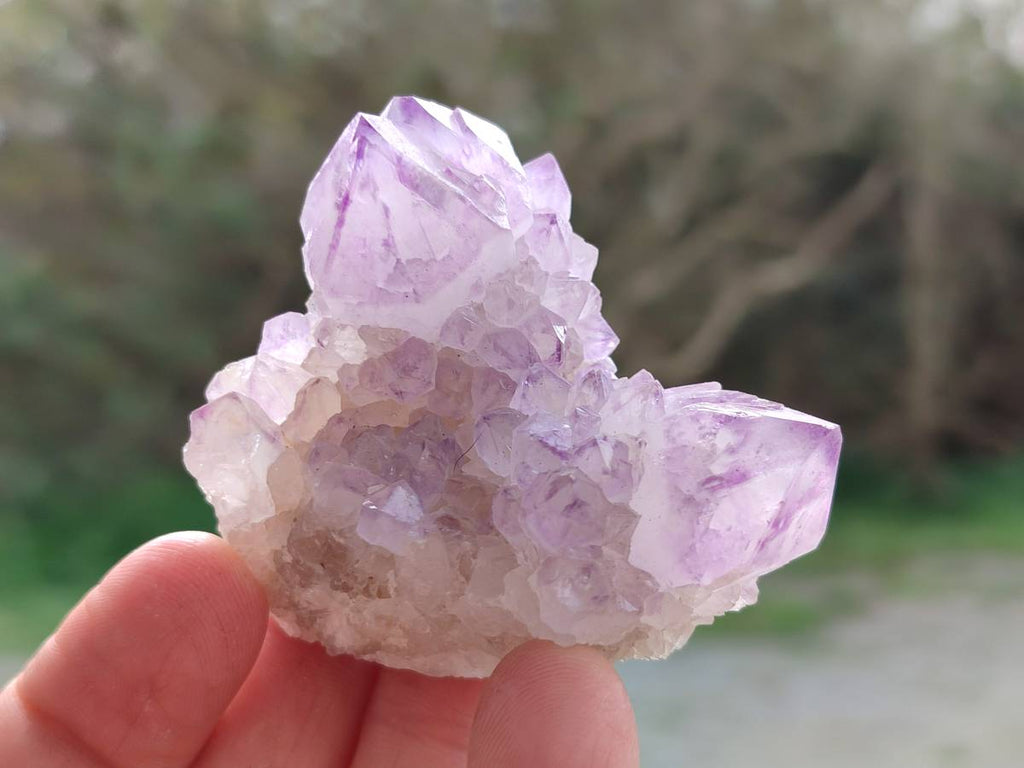 Natural Amethyst Spirit Quartz Clusters x 12 From South Africa - Toprock Gemstones and Minerals 
