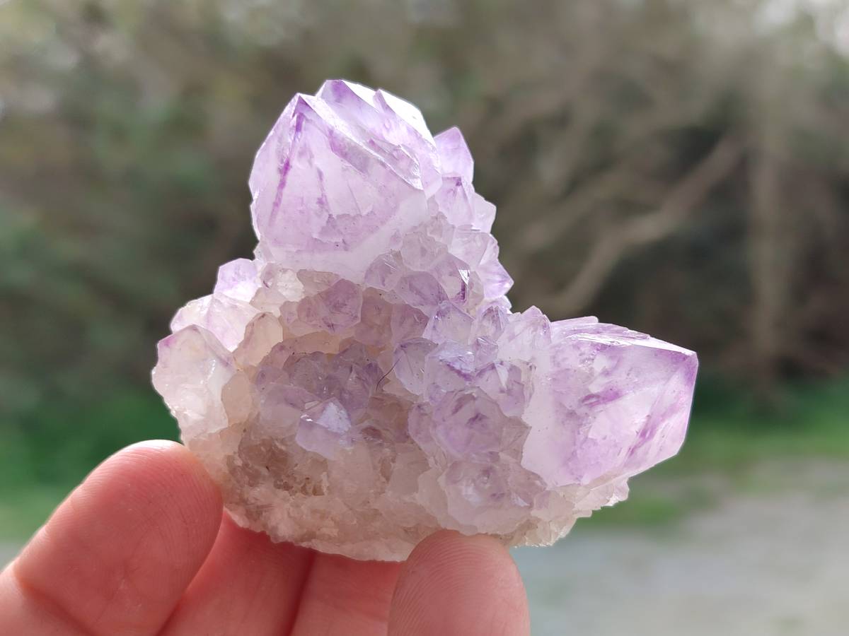 Natural Amethyst Spirit Quartz Clusters x 12 From South Africa - Toprock Gemstones and Minerals 