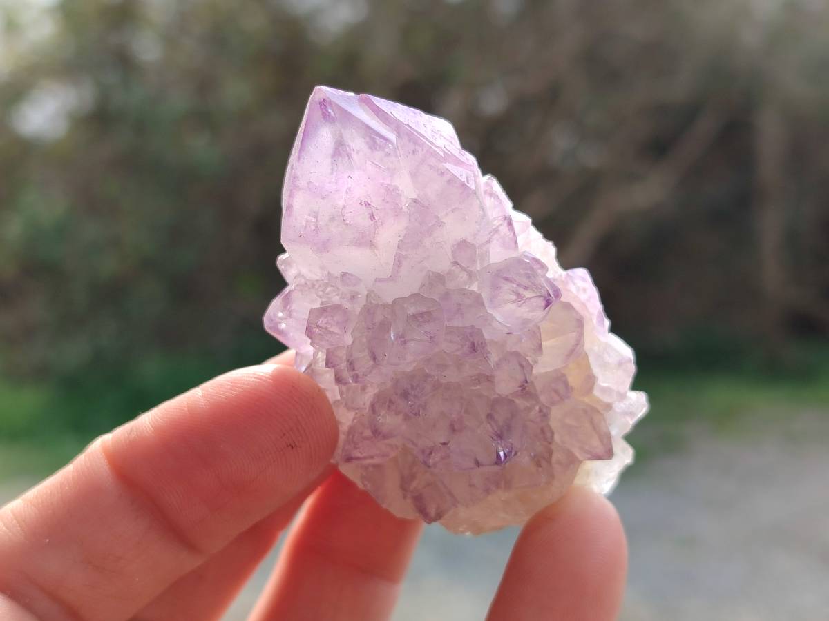 Natural Amethyst Spirit Quartz Clusters x 12 From South Africa - Toprock Gemstones and Minerals 