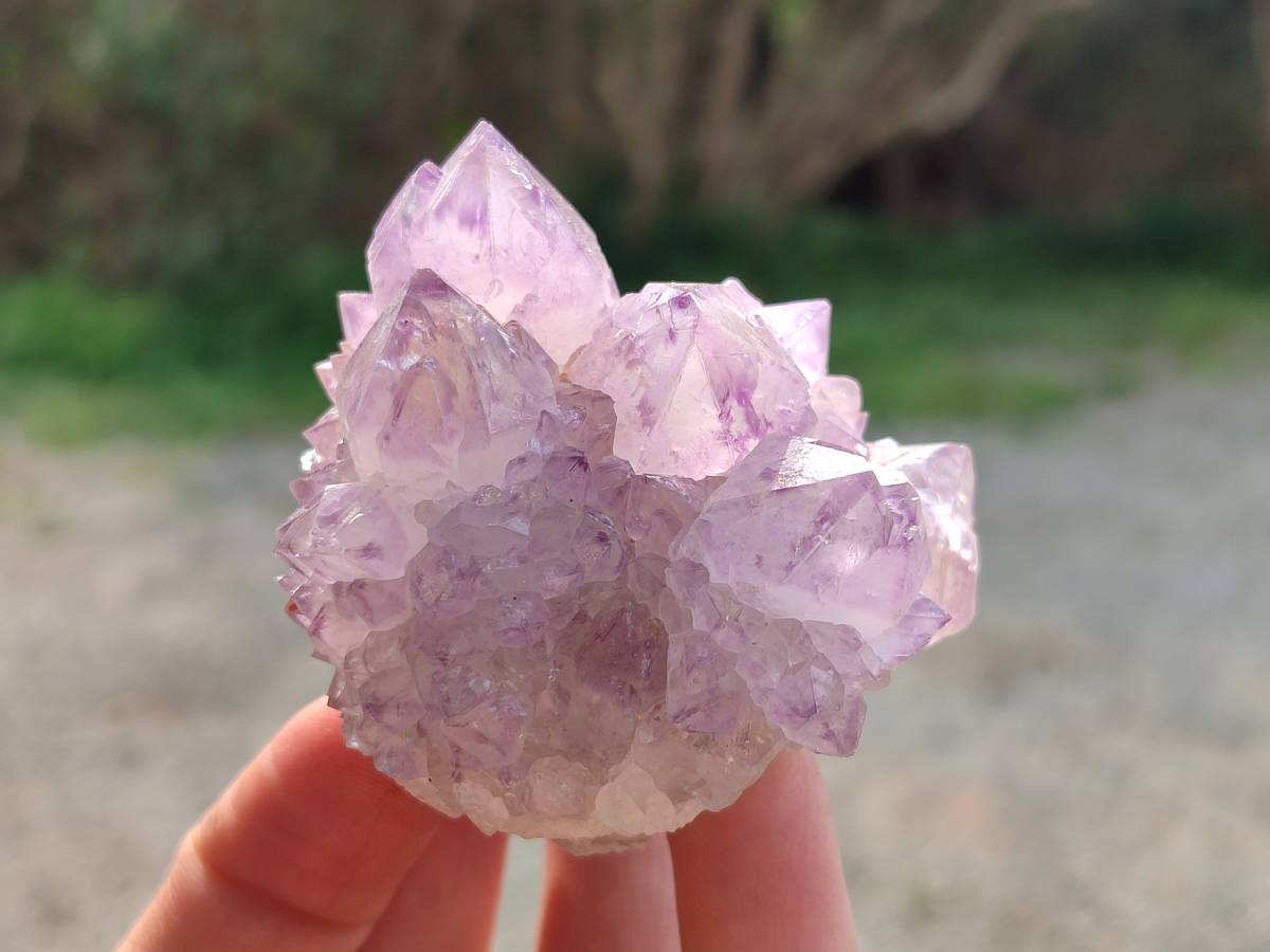 Natural Amethyst Spirit Quartz Clusters x 12 From South Africa - Toprock Gemstones and Minerals 