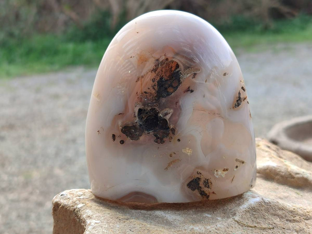 Polished Agate Standing Free Forms x 4 From Madagascar - Toprock Gemstones and Minerals 