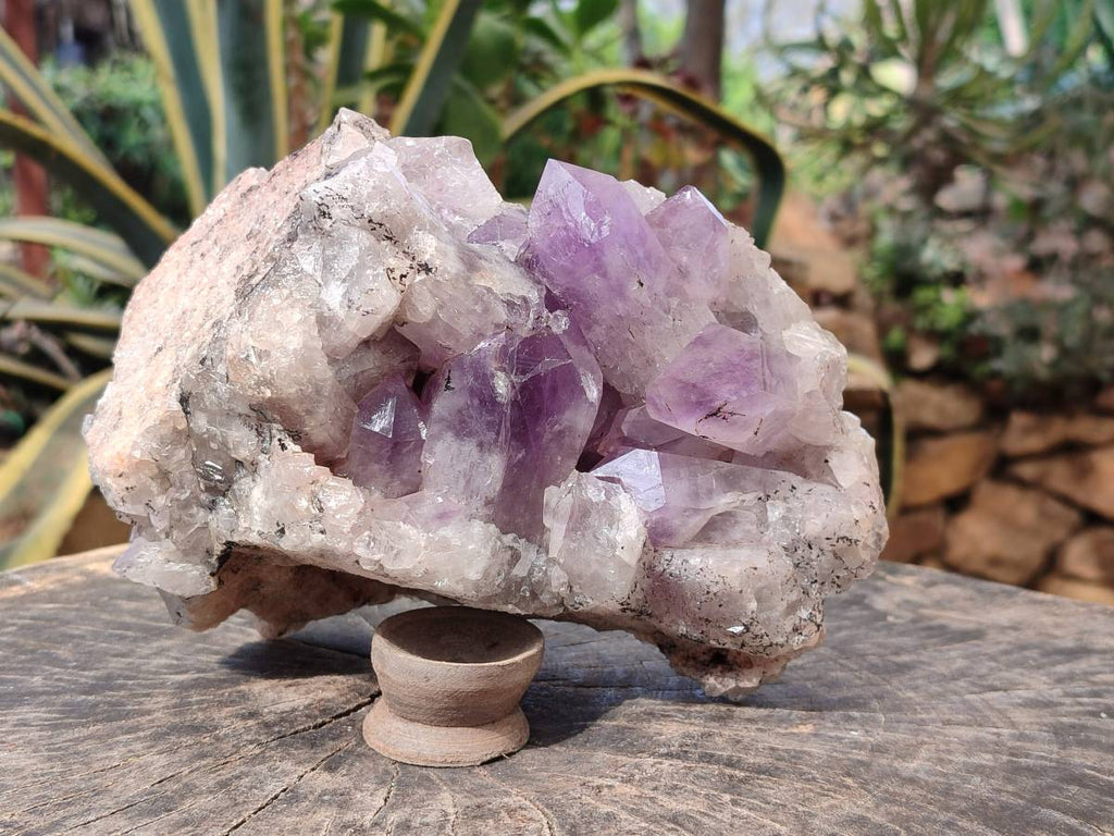 Natural Jacaranda Amethyst Geode x 1 From Zambia - Toprock Gemstones and Minerals 