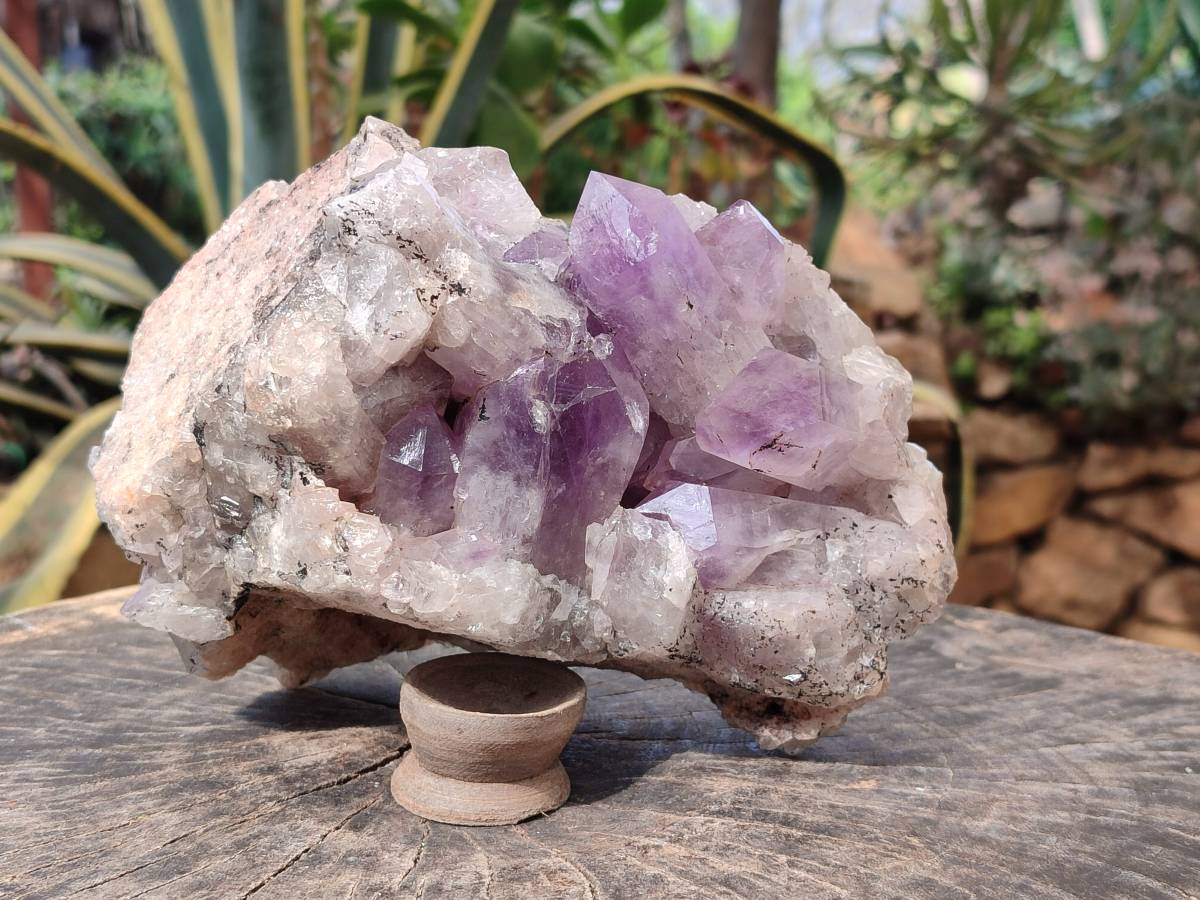 Natural Jacaranda Amethyst Geode x 1 From Zambia - Toprock Gemstones and Minerals 