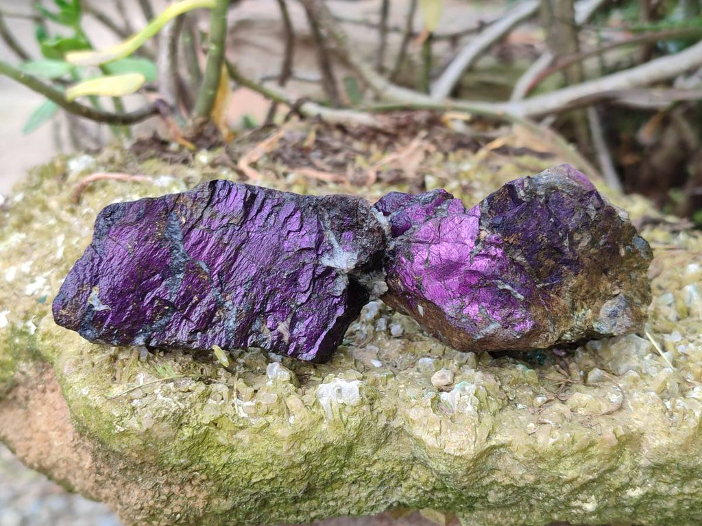 Natural Metallic Purpurite Specimens x 12 From Erongo, Namibia - Toprock Gemstones and Minerals 