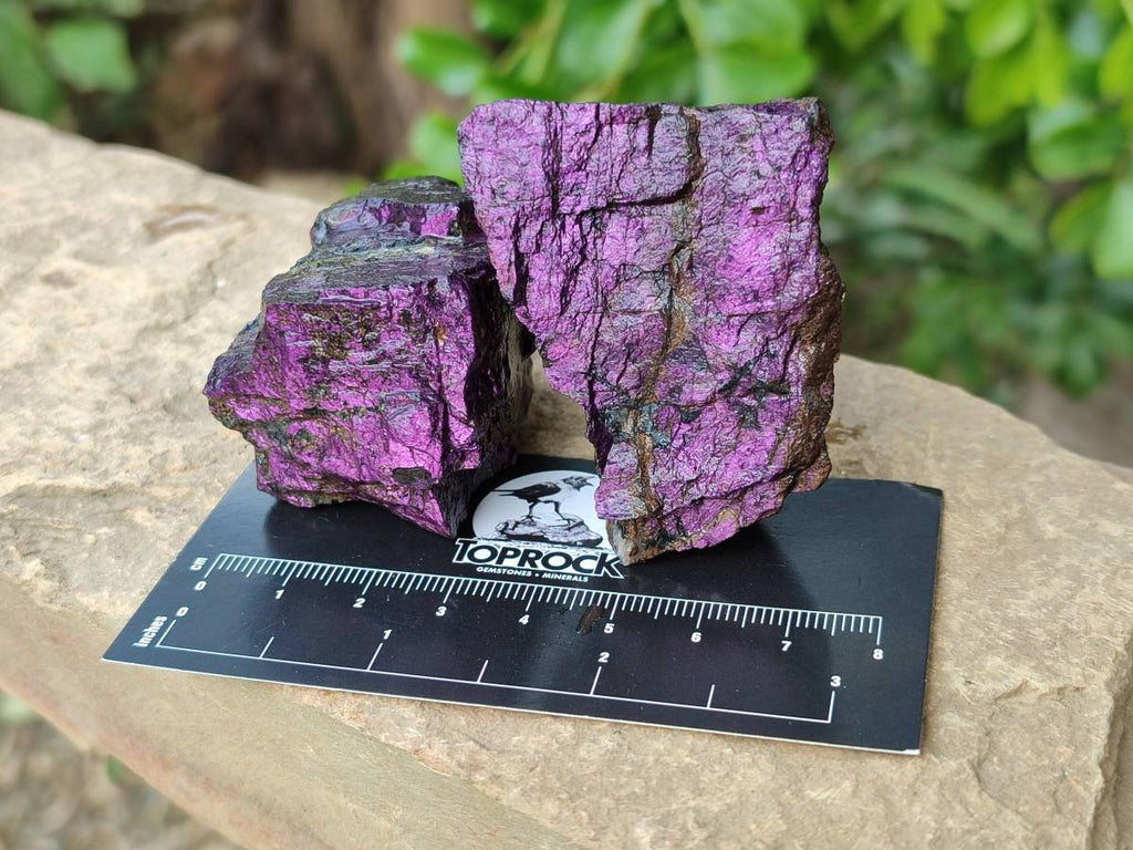 Natural Metallic Purpurite Specimens x 12 From Erongo, Namibia - Toprock Gemstones and Minerals 