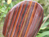 Polished Banded Tiger Iron Standing Free Forms x 3 From South Africa - Toprock Gemstones and Minerals 