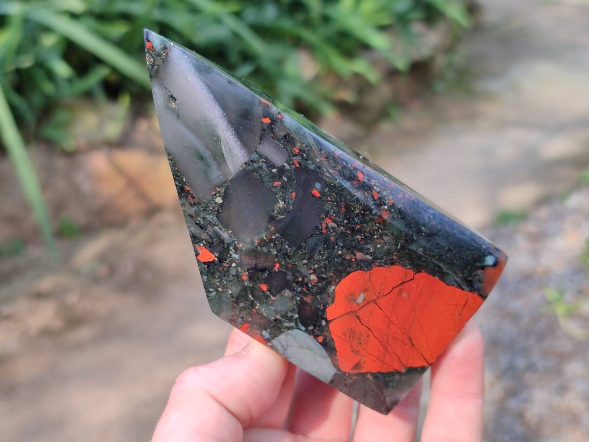 Polished Bloodstone Points x 4 From Swaziland - Toprock Gemstones and Minerals 