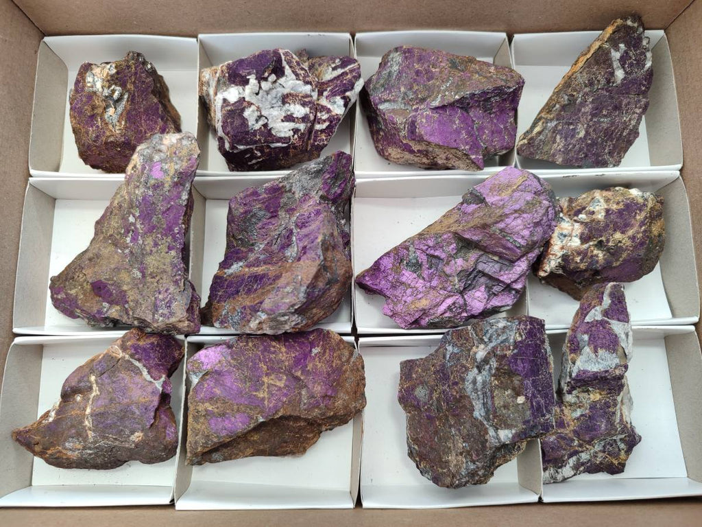 Natural Metallic Purpurite Specimens x 12 From Erongo, Namibia - Toprock Gemstones and Minerals 