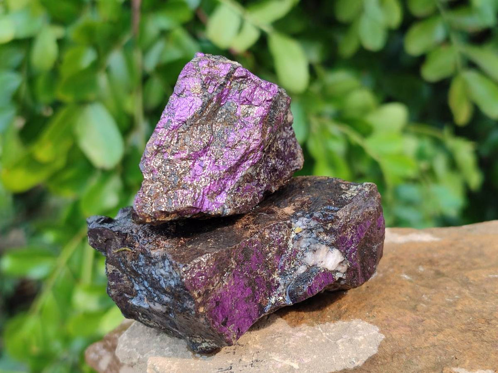 Natural Metallic Purpurite Specimens x 12 From Erongo, Namibia - Toprock Gemstones and Minerals 