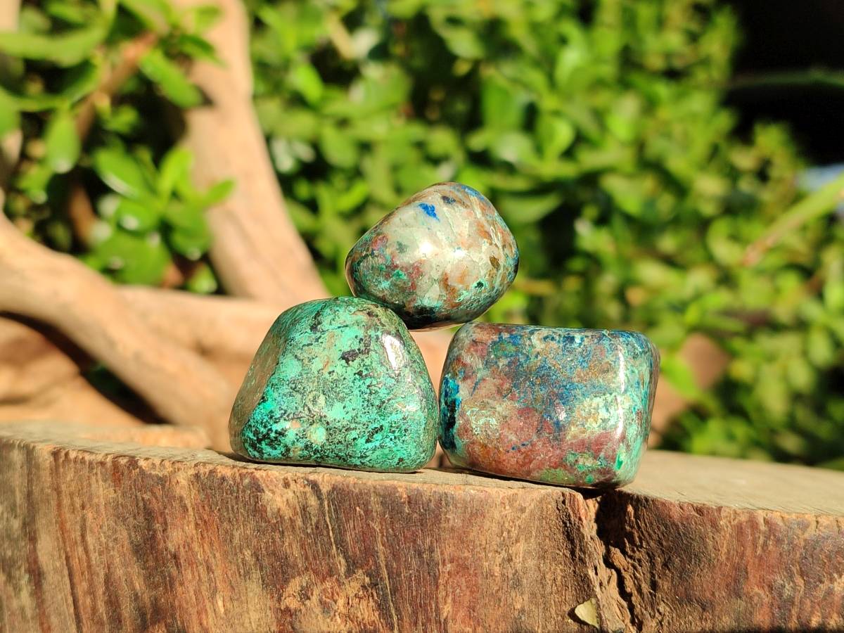 Polished Shattuckite Free Forms x 35 From Congo - Toprock Gemstones and Minerals 
