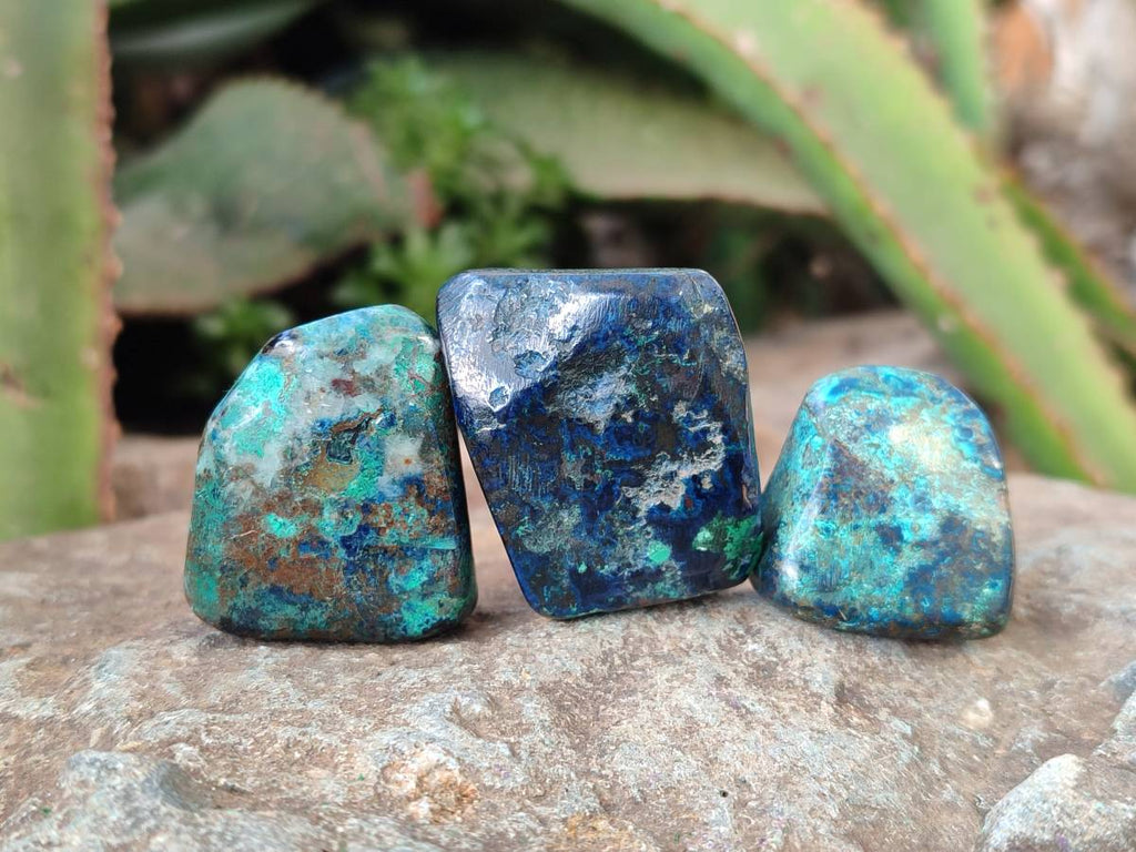 Polished Shattuckite Free Forms x 35 From Congo - Toprock Gemstones and Minerals 