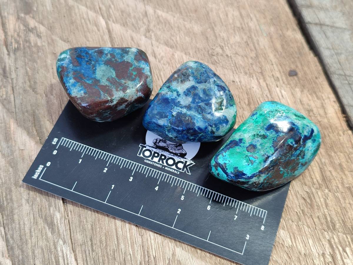 Polished Shattuckite Free Forms x 35 From Congo - Toprock Gemstones and Minerals 