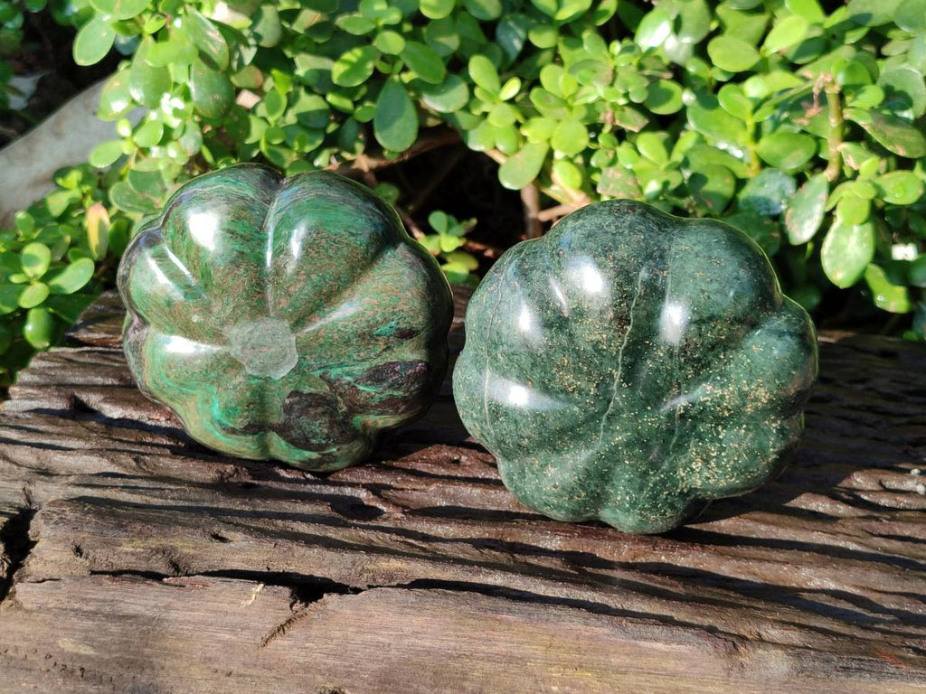 Hand Made Green Verdite Vegetable Carvings x 4 From Zimbabwe - Toprock Gemstones and Minerals 