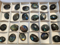 Polished Labradorite Palm Stones x 24 From Tulear, Madagascar - Toprock Gemstones and Minerals 