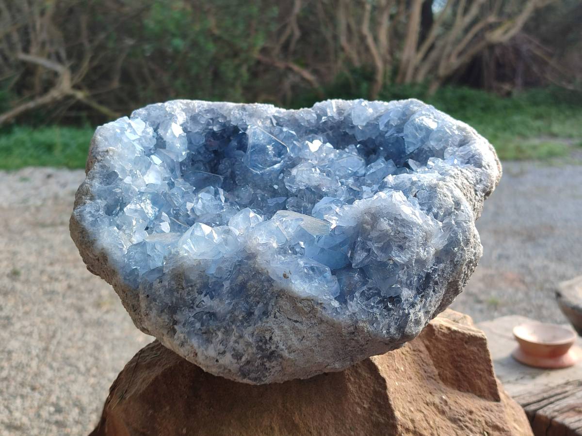 Natural Celestite Geode Specimen x 1 From Sakoany, Madagascar - Toprock Gemstones and Minerals 