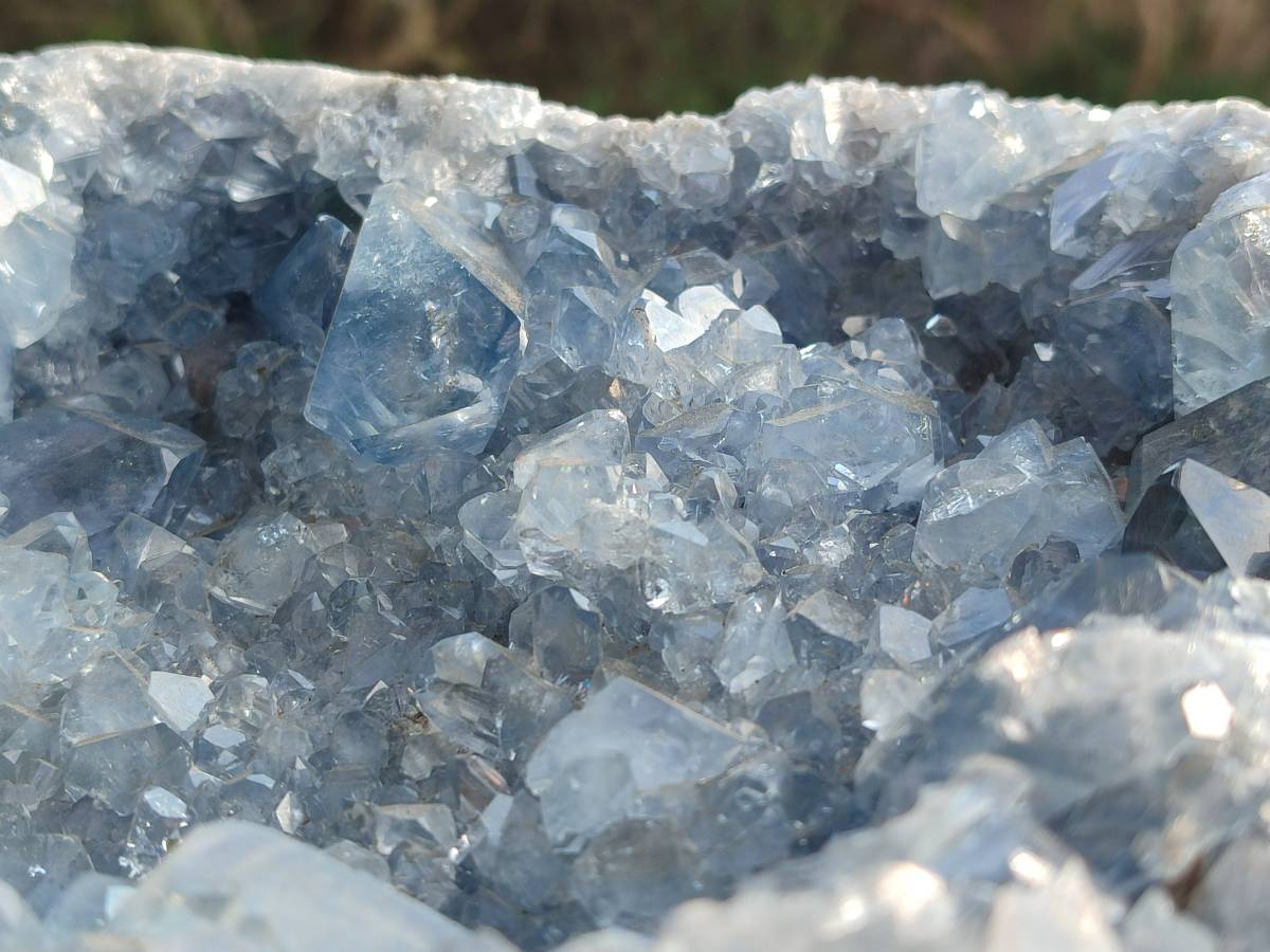 Natural Celestite Geode Specimen x 1 From Sakoany, Madagascar - Toprock Gemstones and Minerals 