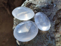 Polished Girasol Pearl Quartz Palm Stones x 20 From Ambatondrazaka, Madagascar - Toprock Gemstones and Minerals 