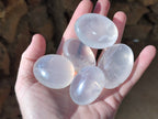 Polished Girasol Pearl Quartz Palm Stones x 20 From Ambatondrazaka, Madagascar - Toprock Gemstones and Minerals 