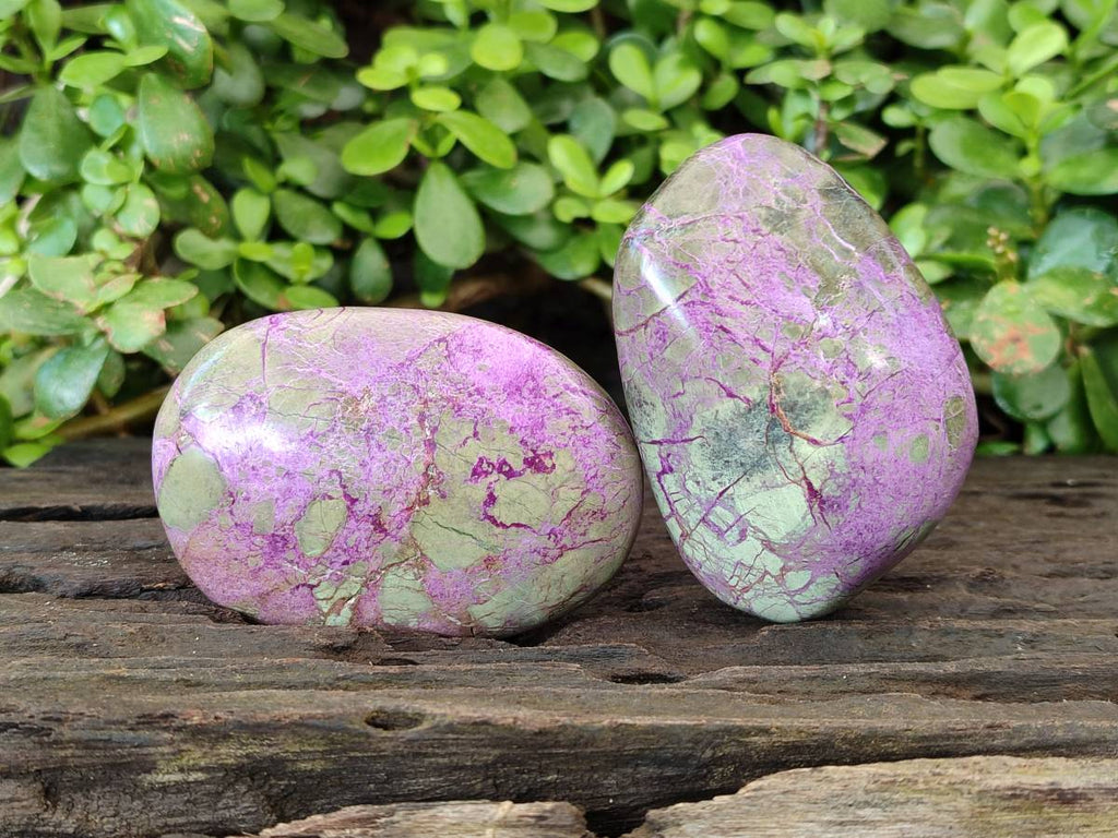 Polished Stichtite Free Forms x 6 From Barberton, South Africa - Toprock Gemstones and Minerals 