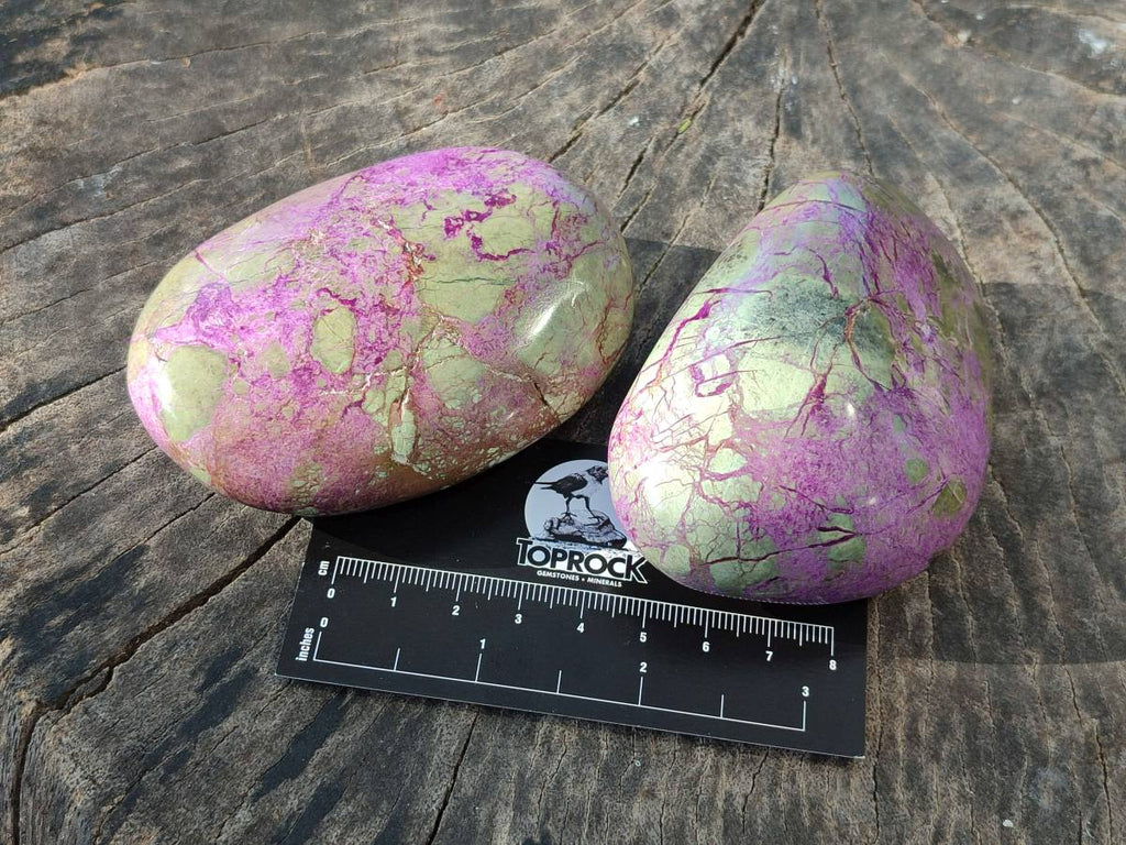 Polished Stichtite Free Forms x 6 From Barberton, South Africa - Toprock Gemstones and Minerals 