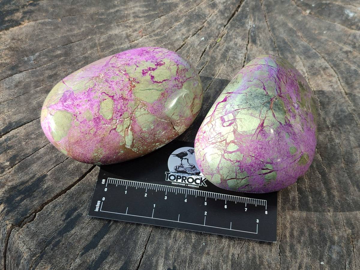 Polished Stichtite Free Forms x 6 From Barberton, South Africa - Toprock Gemstones and Minerals 