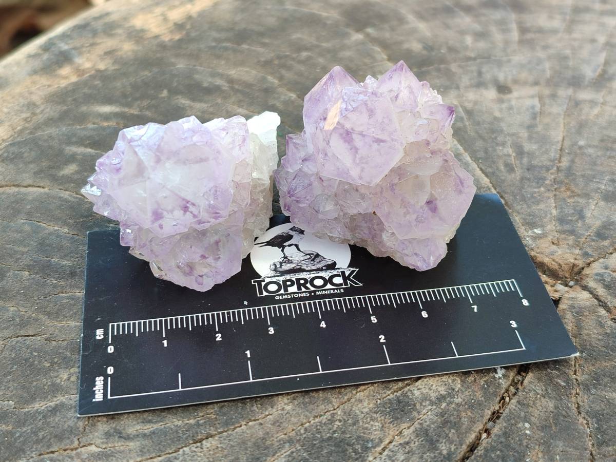 Natural Amethyst Spirit Quartz Clusters x 20 From South Africa - Toprock Gemstones and Minerals 
