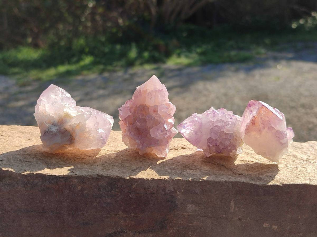 Natural Amethyst Spirit Quartz Clusters x 20 From South Africa - Toprock Gemstones and Minerals 