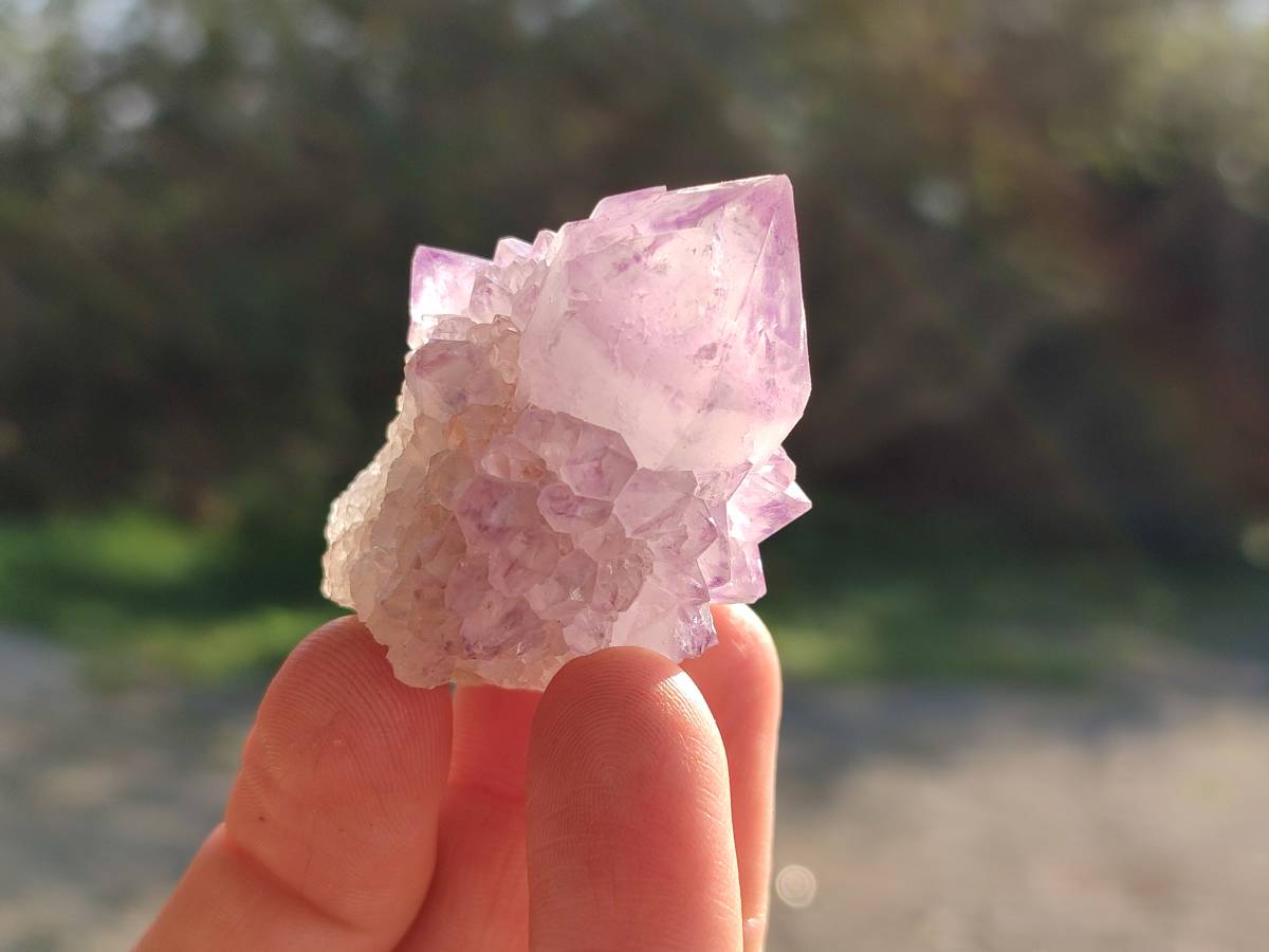 Natural Amethyst Spirit Quartz Clusters x 20 From South Africa - Toprock Gemstones and Minerals 