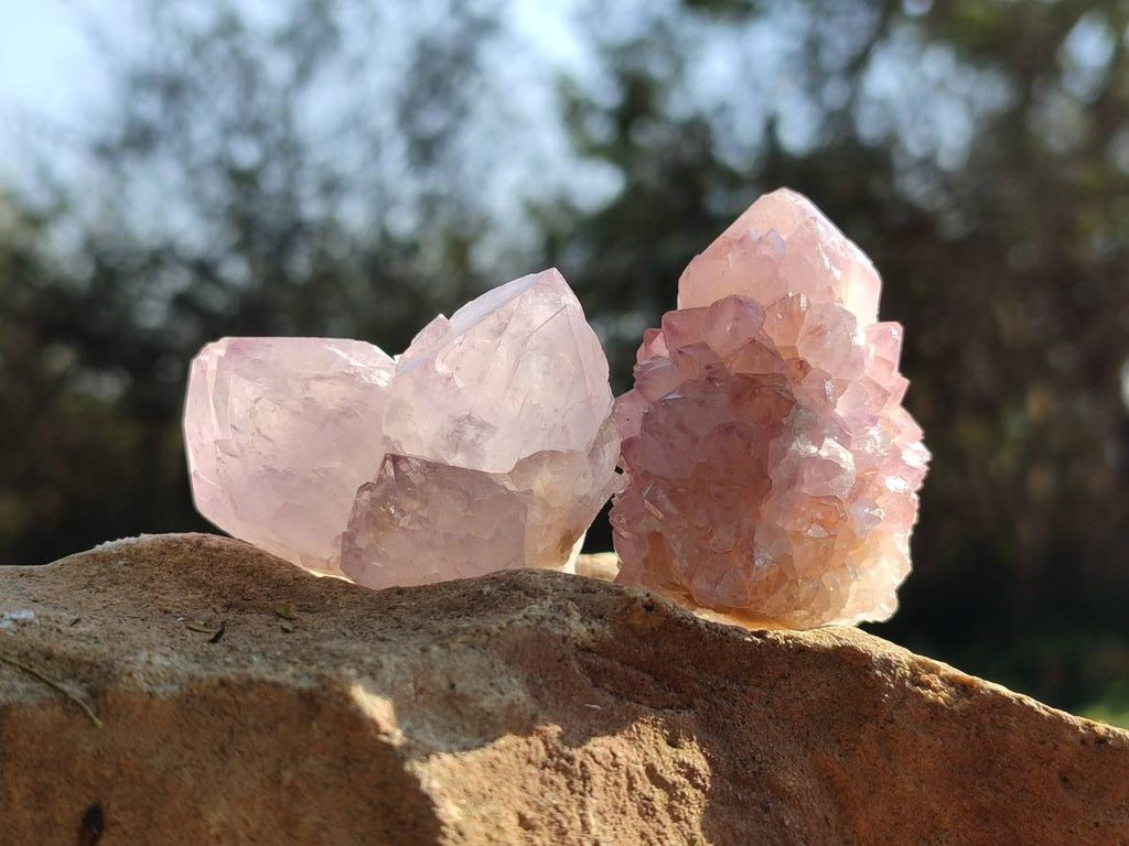 Natural Amethyst Spirit Quartz Clusters x 20 From South Africa - Toprock Gemstones and Minerals 